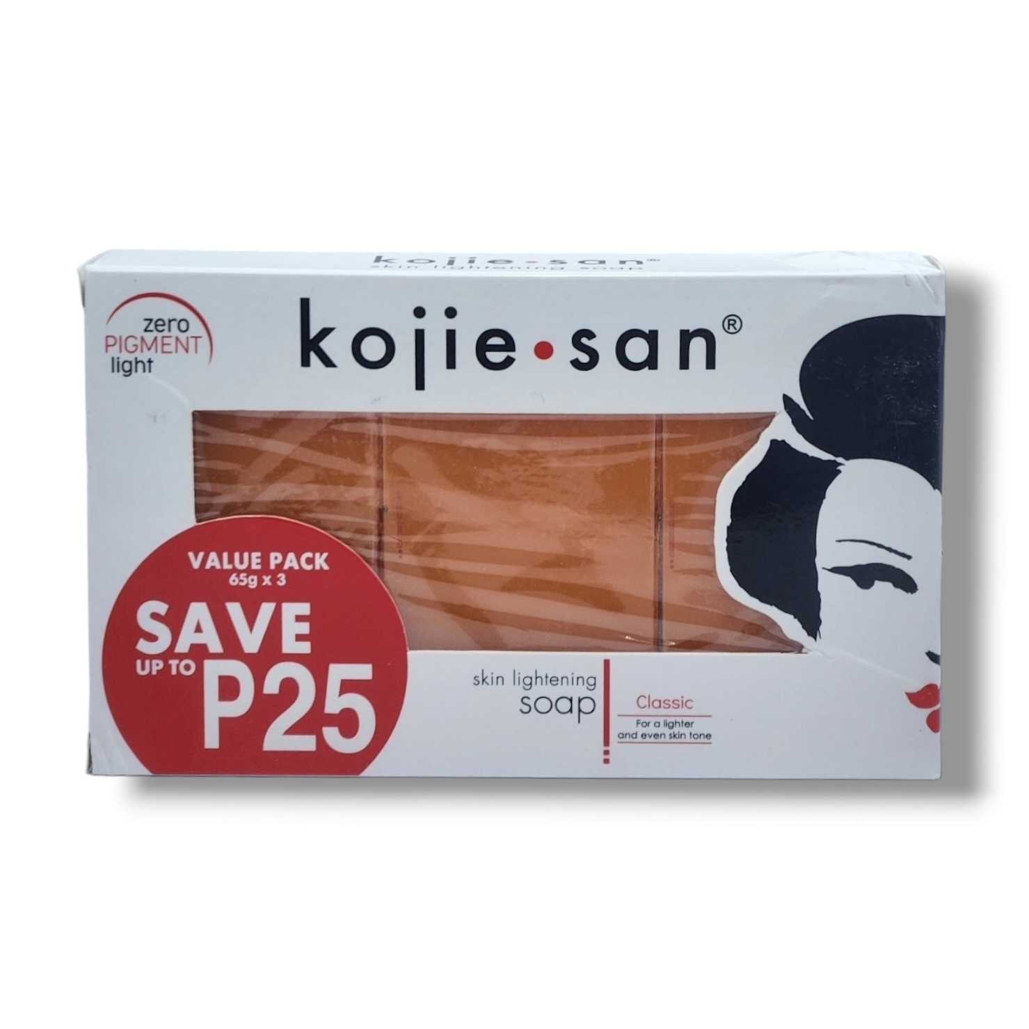 20231004_202956.png Kojie San Skin Lightening Soap 65g (Pack of 3) - Image 1