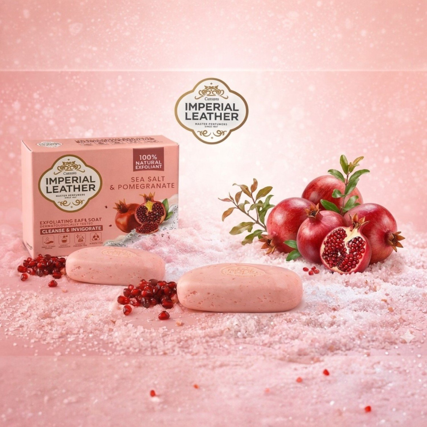 Cussons-Imperial-Leather-Oatmeal-Exfoliating-Bar-Soap-120g-4.jpg Cussons Imperial Leather Sea Salt & Pomegranate Exfoliating Bar Soap 120g - Image 1