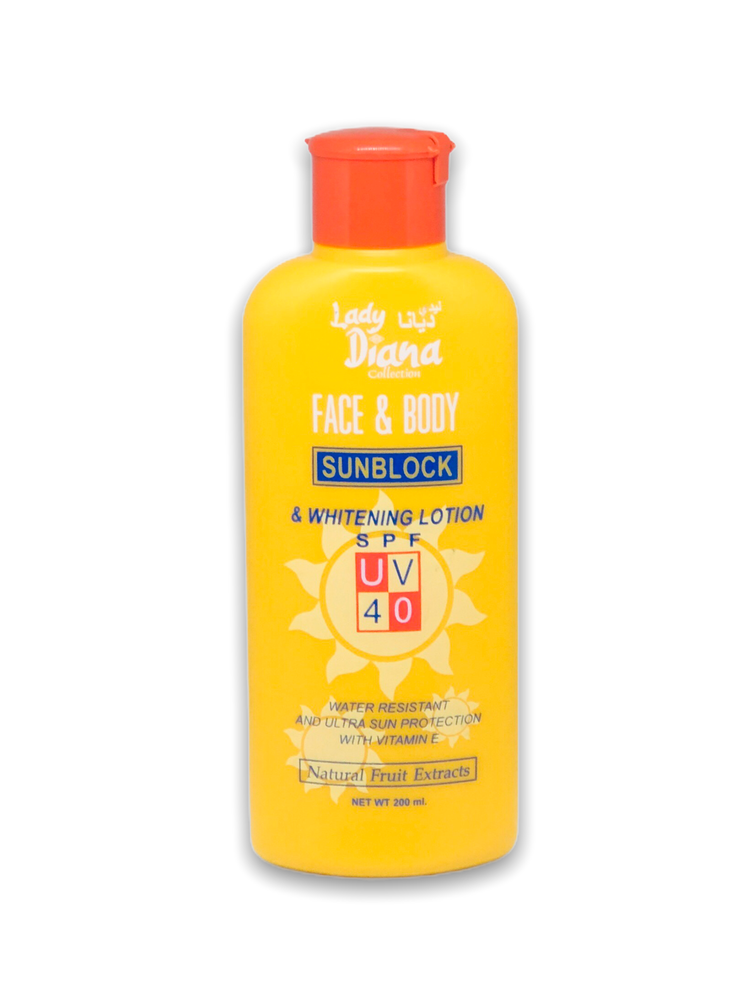 Lady-Diana-Lotion-200ml-1.png Lady Diana face and body Sunblock and whitening lotion SPF UV40 200ml - Image 1