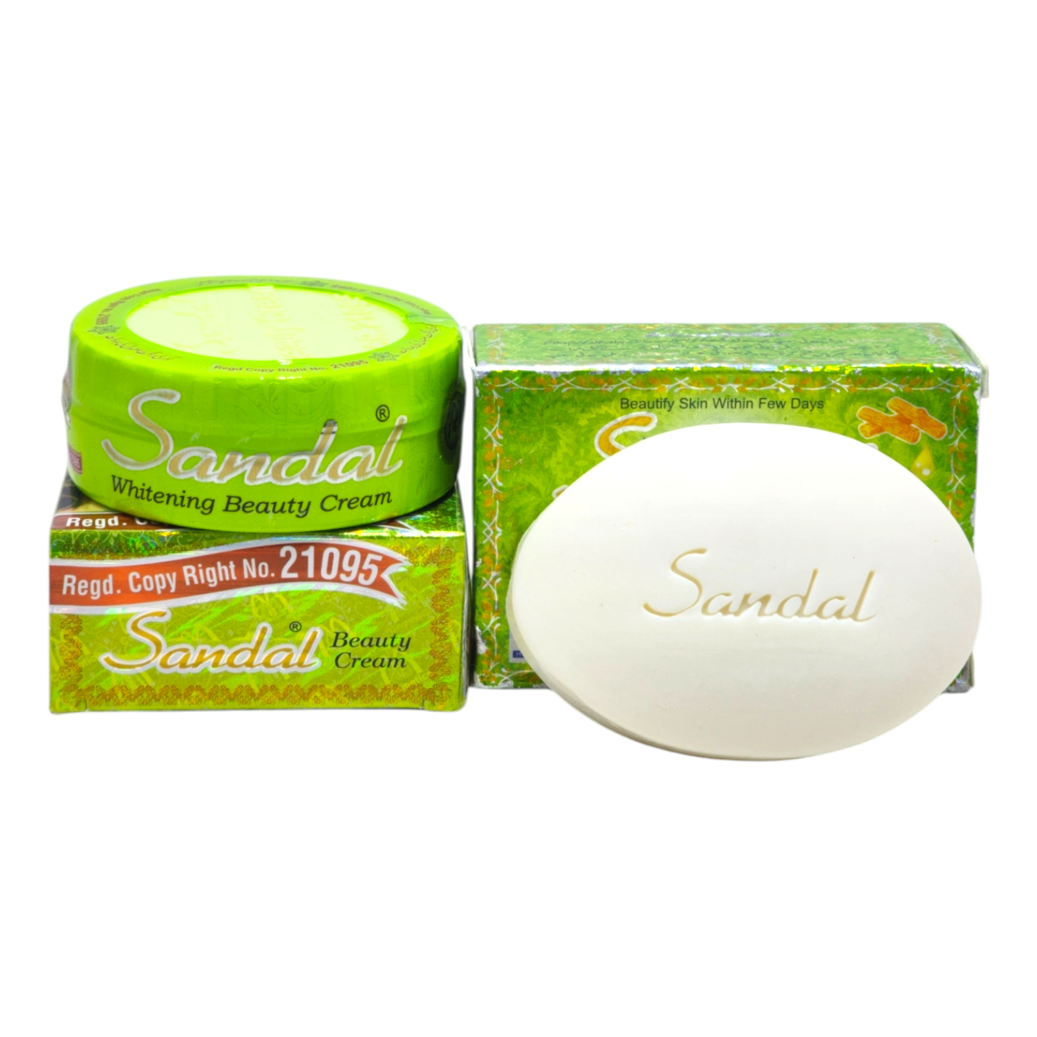 Sandal-Whitening-Soap-Cream-1.png Sandal Whitening Soap & Cream 120g - Image 1