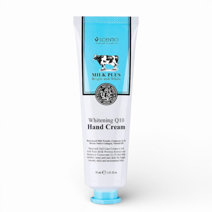 Scentio Milk Plus Organic Whitening Q10 Hand Cream 30ML (Made In Thailand)Scentio Milk Plus Organic Whitening Q10 Hand Cream 30ML (Made In Thailand)