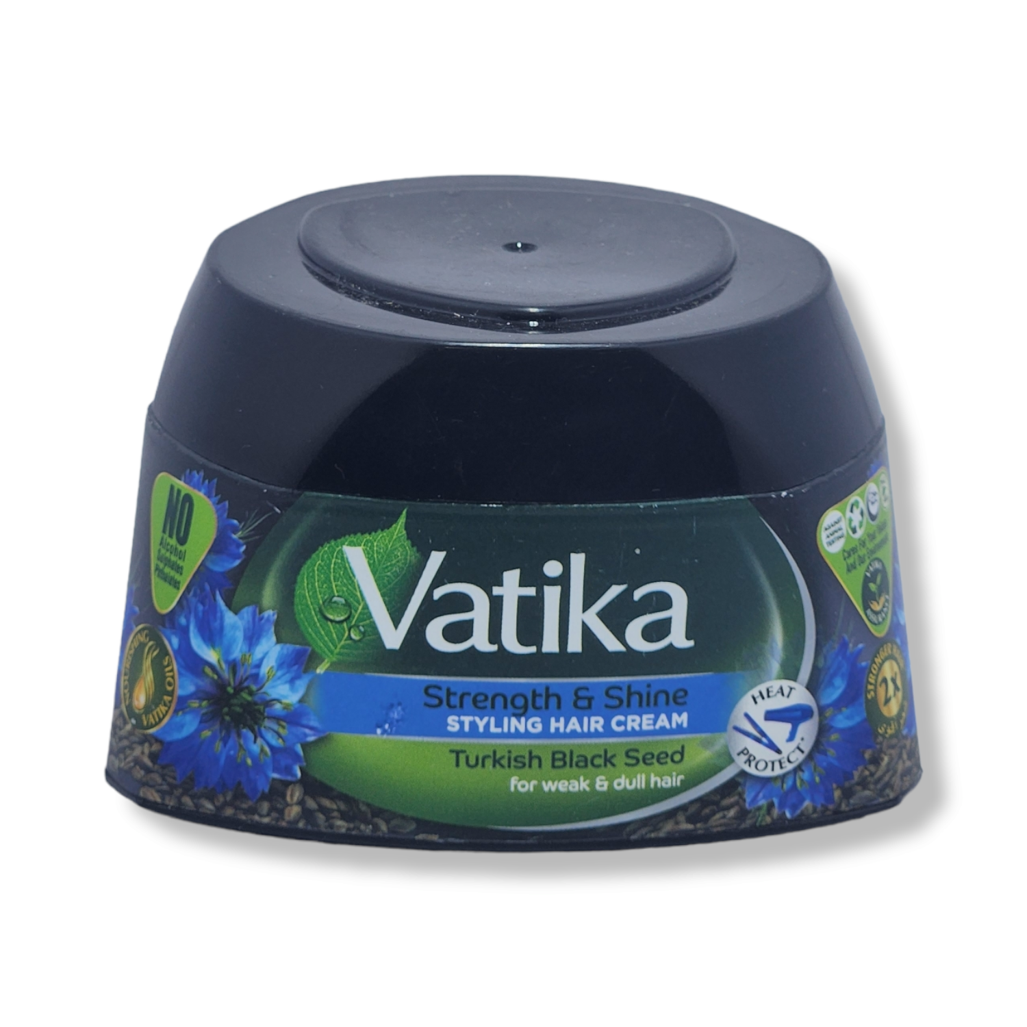 Vatika-Strength-Shine-Styling-Hair-Cream-3.png Vatika Strength & Shine Styling Hair Cream with turkish black seed 140ml - Image 1