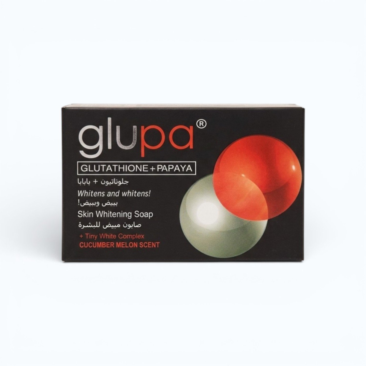 transparent-Photoroom-2-1.jpg Glupa Gluathione Papaya Skin Whitening Soap 135g - Image 1