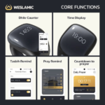 Weslamic iTasbih Salam+ Smart Tasbih Zikr Ring | Qibla & Prayer Assistant Digital Tasbih - Image 9